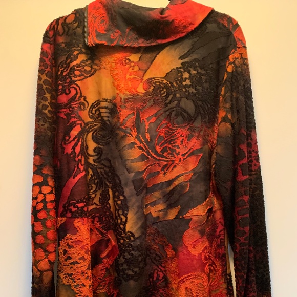 long beautiful multi coloured tunic top - Picture 1 of 5